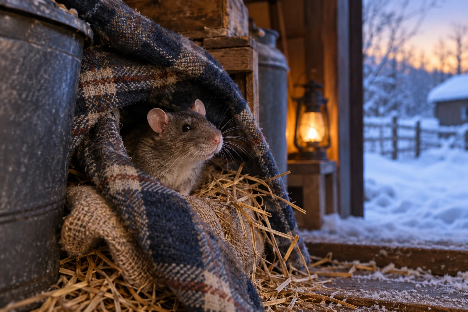 AI-generated illustration for Cold-Weather Rat Habitat and the Search for Shelter