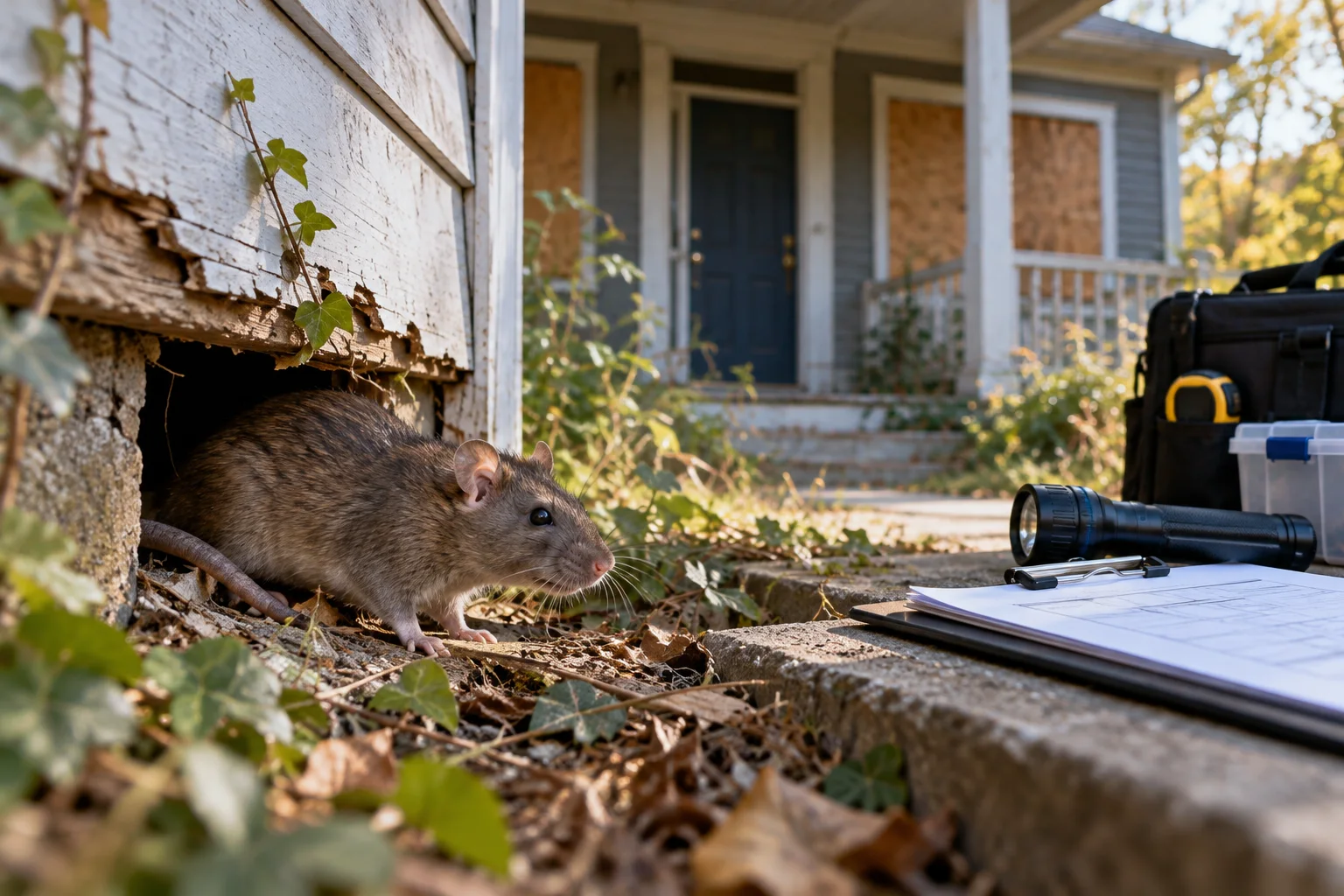 AI-generated illustration for Rats in a Vacant or Foreclosed Home: Inspect Before Moving In
