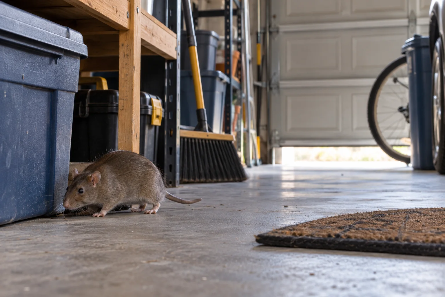 AI-generated illustration for How to Get Rats Out of a Garage Without Moving Them Into the House