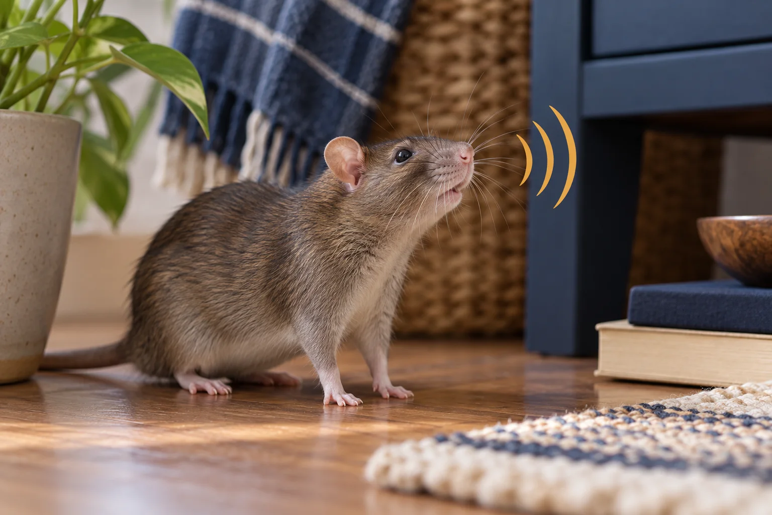 AI-generated illustration for Do Rats Make Chirping Noises? What You May Be Hearing