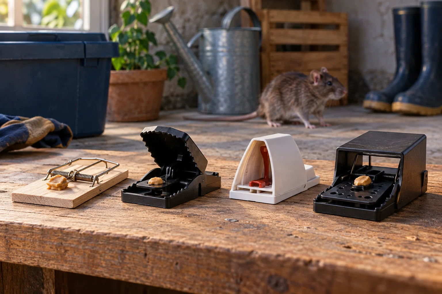 AI-generated illustration for Choosing and Using Rat Snap Traps